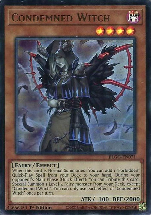 Condemned Witch (#BLGG-EN071) (Battles of Legend: Glorious Gallery) Near Mint 1st Edition