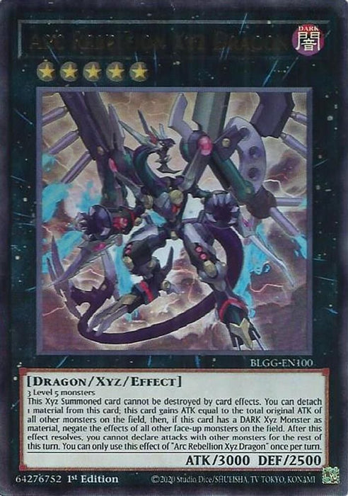 Arc Rebellion Xyz Dragon (#BLGG-EN100) (Battles of Legend: Glorious Gallery) Near Mint 1st Edition