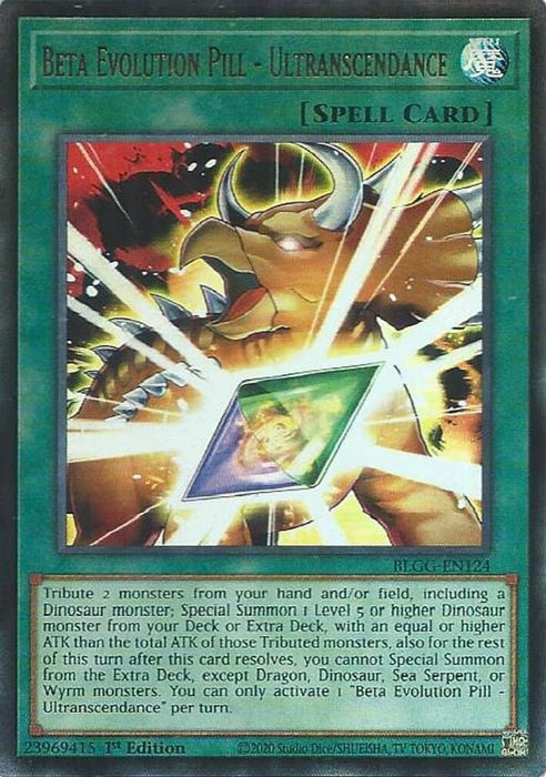 Beta Evolution Pill Ultranscendance (#BLGG-EN124) (Battles of Legend: Glorious Gallery) Near Mint 1st Edition