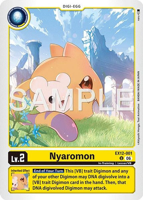 Nyaromon (#EX12-001 U) (Digital World Shambala) Near Mint