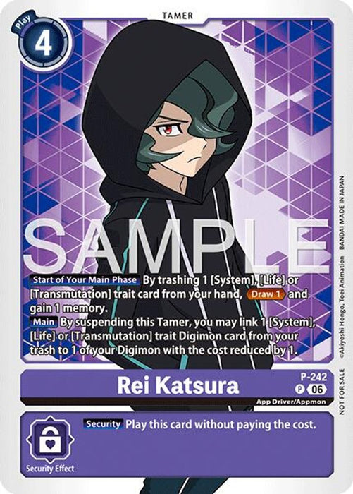 Rei Katsura (Official Store Tournament 2026 Vol. 3 Participant) (#P-242 P) (Digimon Promotion Cards) Near Mint