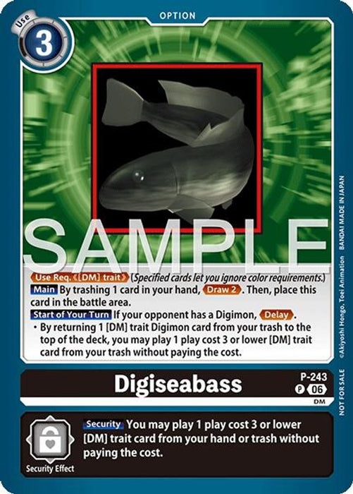 Digiseabass (Official Store Tournament 2026 Vol. 3 Participant) (#P-243 P) (Digimon Promotion Cards) Near Mint