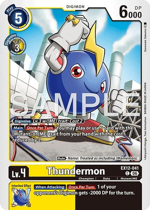 Thundermon (#EX12-041 C) (Digital World Shambala) Near Mint