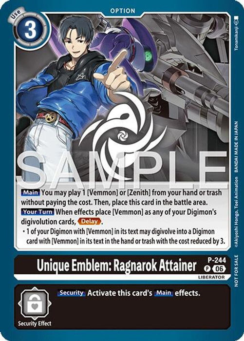Unique Emblem: Ragnarok Attainer (Official Store Tournament 2026 Vol. 3 Participant) (#P-244 P) (Digimon Promotion Cards) Near Mint