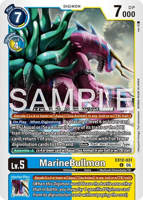 MarineBullmon (#EX12-031 U) (Digital World Shambala) Near Mint