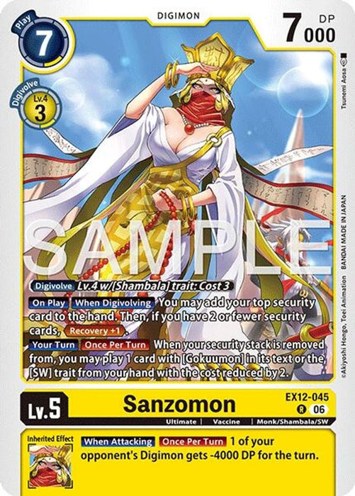 Sanzomon (#EX12-045 R) (Digital World Shambala)