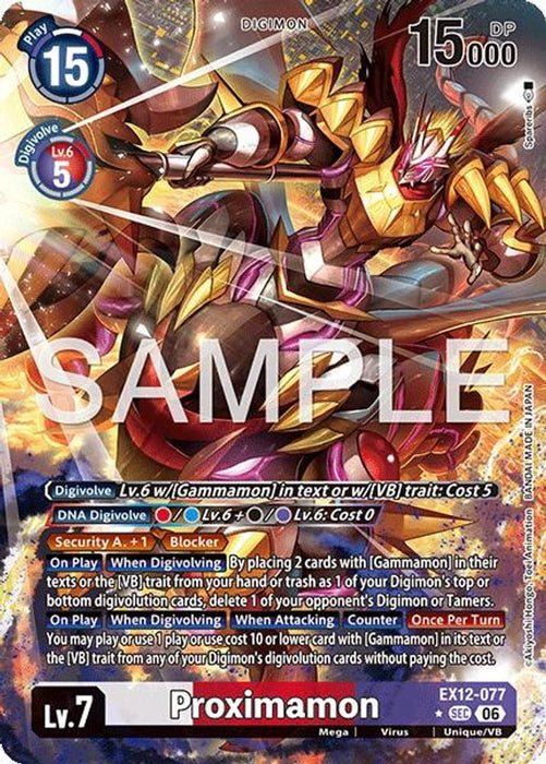 Proximamon (Alternate Art) (#EX12-077 SEC) (Digital World Shambala) Near Mint Foil