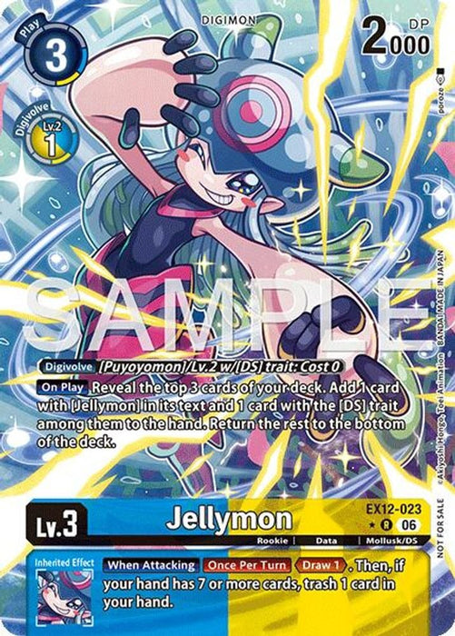 Jellymon (Box Topper) (#EX12-023 R) (Digital World Shambala) Near Mint Foil