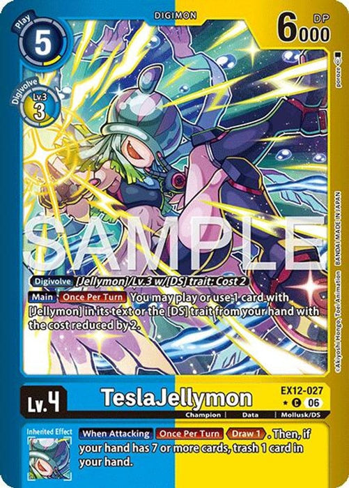 TeslaJellymon (Limited Foil) (#EX12-027 C) (Digital World Shambala)