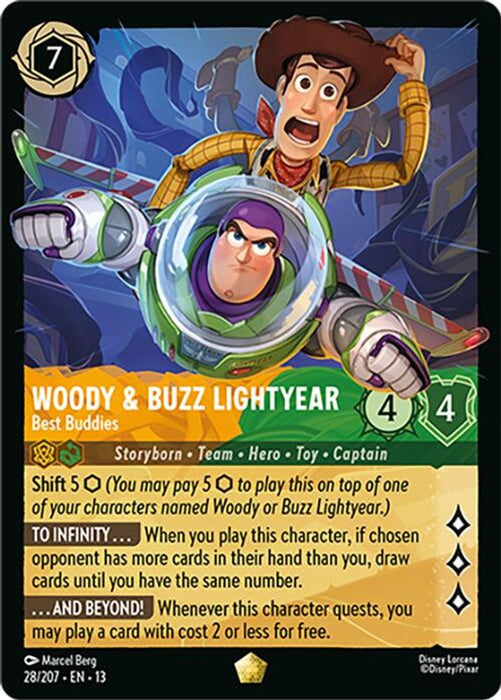 Woody & Buzz Lightyear - Best Buddies (#28/207) (Attack of the Vine!) Near Mint