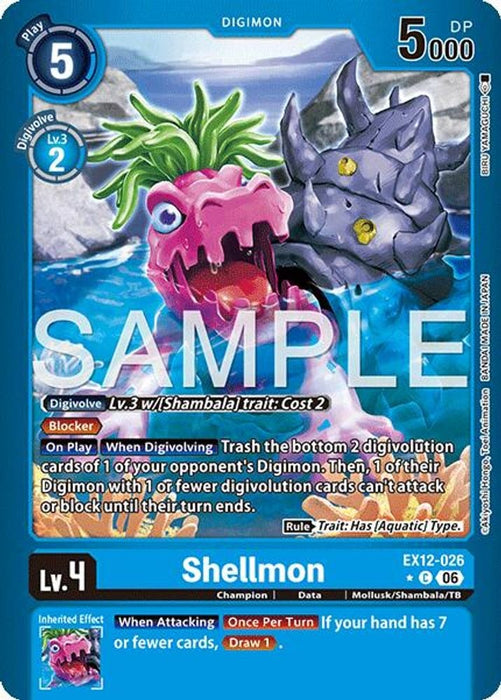 Shellmon (Limited Foil) (#EX12-026 C) (Digital World Shambala) Near Mint Foil