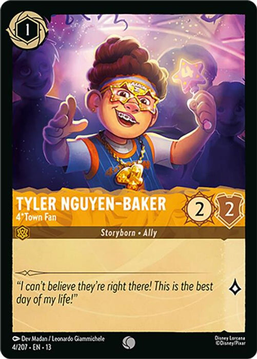 Tyler Nguyen-Baker - 4*Town Fan (#4/207) (Attack of the Vine!) Near Mint Cold Foil
