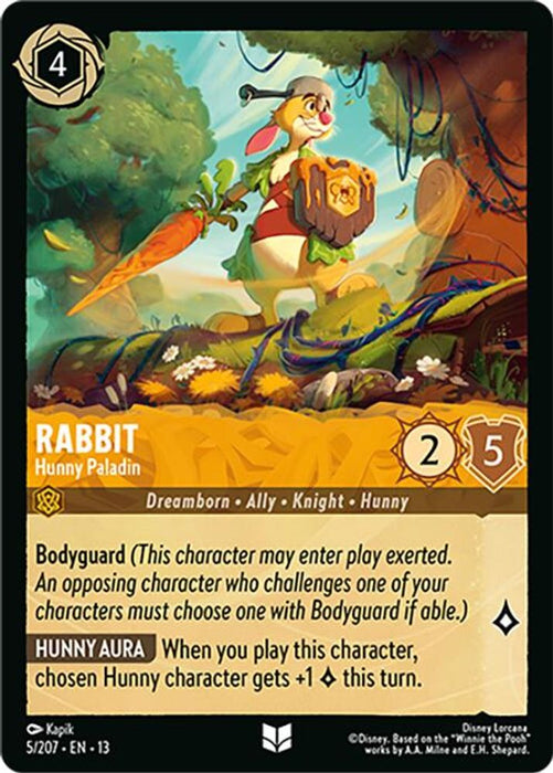 Rabbit - Hunny Paladin (#5/207) (Attack of the Vine!) Near Mint Cold Foil