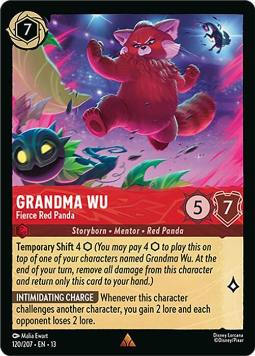 Grandma Wu - Fierce Red Panda (#120/207) (Attack of the Vine!) Near Mint Cold Foil