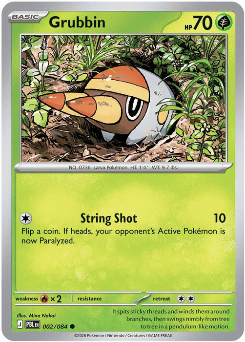 Image for Grubbin (002/084) [ME05: Pitch Black] (ME05) - Pokemon