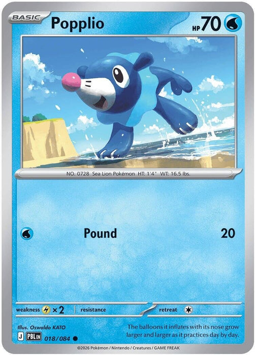 Image for Popplio (018/084) [ME05: Pitch Black] (ME05) - Pokemon
