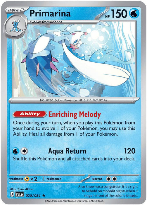 Primarina - 020/084 (#020/084) (ME05: Pitch Black)