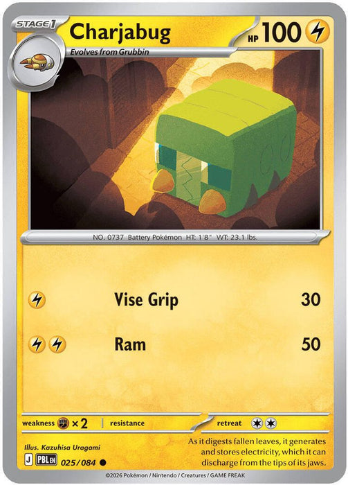 Charjabug (#025/084) (ME05: Pitch Black) Near Mint Reverse Holofoil