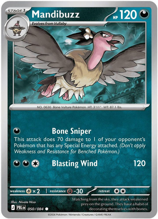 Mandibuzz (#050/084) (ME05: Pitch Black) Near Mint Reverse Holofoil