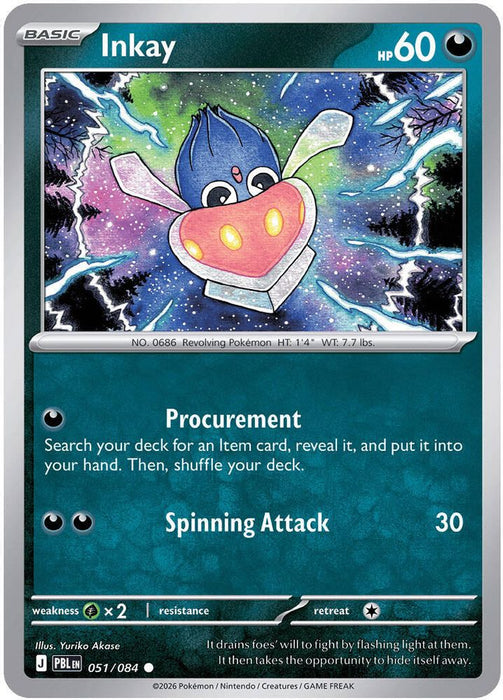 Inkay (#051/084) (ME05: Pitch Black) Near Mint Reverse Holofoil