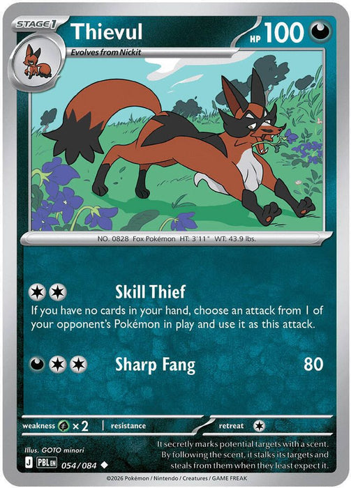 Thievul - 054/084 (#054/084) (ME05: Pitch Black) Near Mint Reverse Holofoil