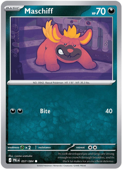 Maschiff (#057/084) (ME05: Pitch Black) Near Mint Reverse Holofoil