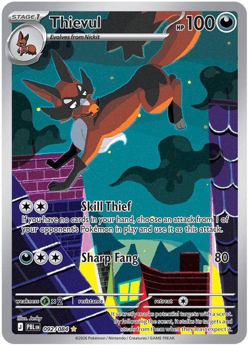 Thievul - 092/084 (#092/084) (ME05: Pitch Black) Near Mint Holofoil