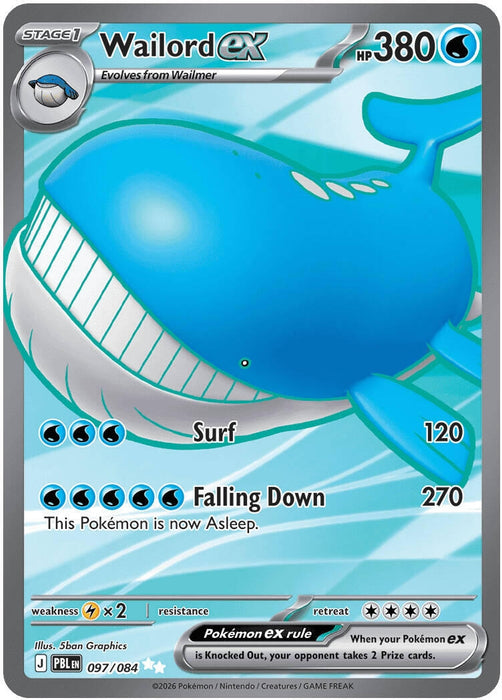 Image for Wailord ex (097/084) [ME05: Pitch Black] (ME05) - Pokemon