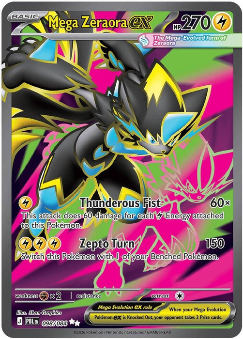 Image for Mega Zeraora ex (098/084) [ME05: Pitch Black] (ME05) - Pokemon