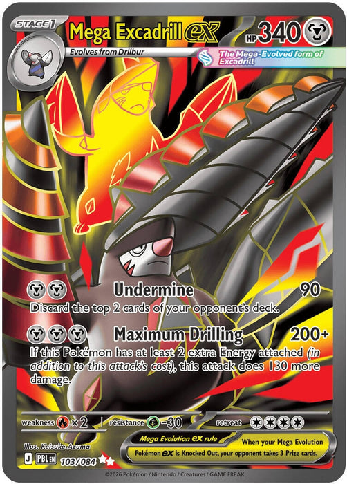 Image for Mega Excadrill ex (103/084) [ME05: Pitch Black] (ME05) - Pokemon
