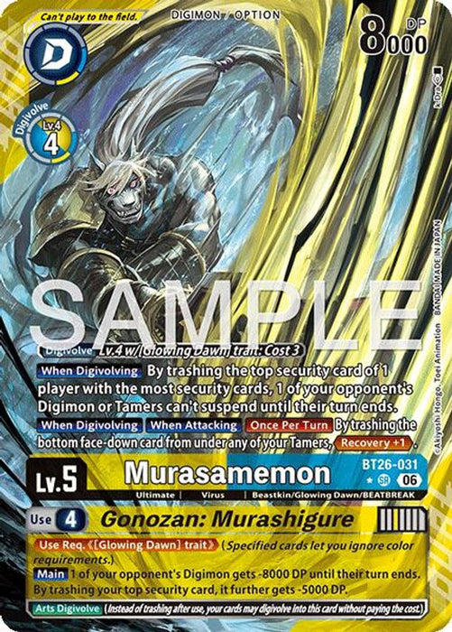 Murasamemon Gonozan Murashigure Alternate Art (#BT26-031 SR) (Timeless Bonds) Near Mint Foil