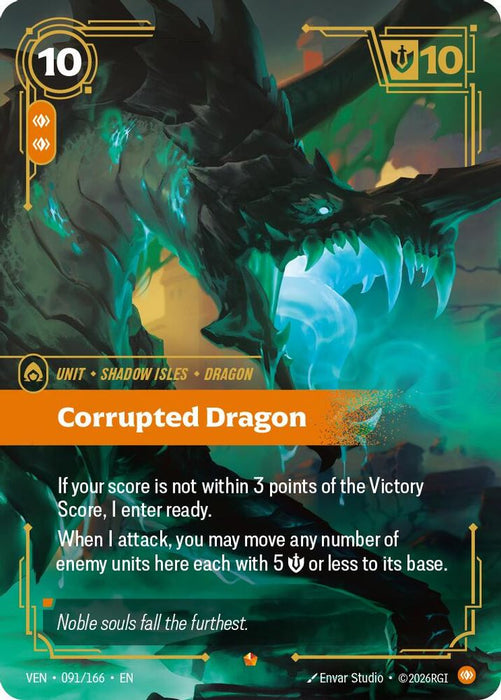Corrupted Dragon (#091/166) (Vendetta) Near Mint Foil