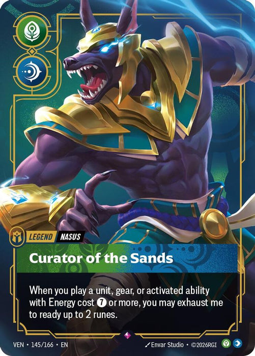 Nasus, Curator of the Sands (#145/166) (Vendetta) Near Mint Foil