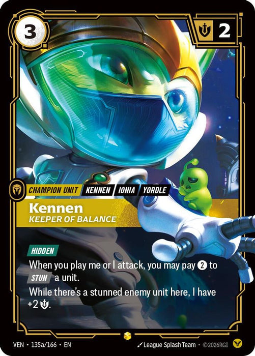 Kennen, Keeper of Balance (Alternate Art) (#135a/166) (Vendetta) Near Mint Foil