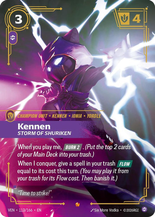 Kennen, Storm of Shuriken (#113/166) (Vendetta) Near Mint Foil