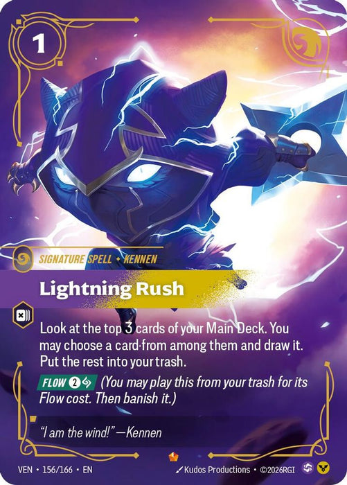 Lightning Rush (#156/166) (Vendetta) Near Mint Foil