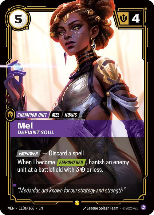 Mel - Defiant Soul (Alternate Art) (#110a/166) (Vendetta) Near Mint Foil