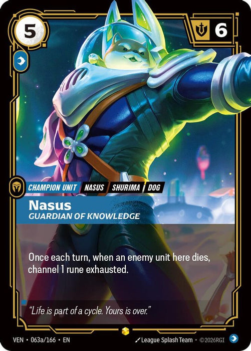 Nasus, Guardian of Knowledge (Alternate Art) (#063a/166) (Vendetta) Near Mint Foil