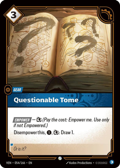 Questionable Tome (#054/166) (Vendetta) Near Mint