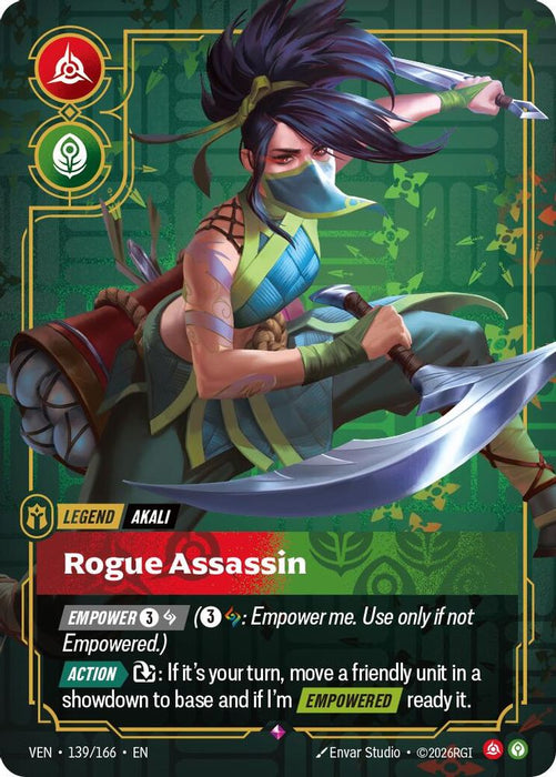 Akali, Rogue Assassin (#139/166) (Vendetta) Near Mint Foil