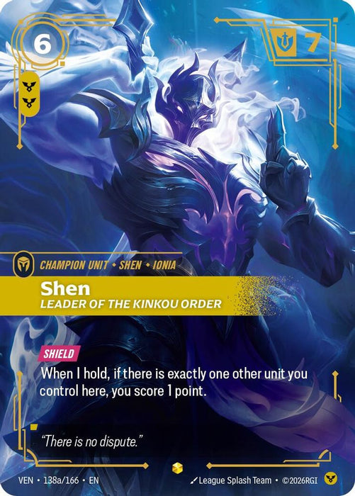 Shen, Leader of the Kinkou Order (Alternate Art) (#138a/166) (Vendetta) Near Mint Foil