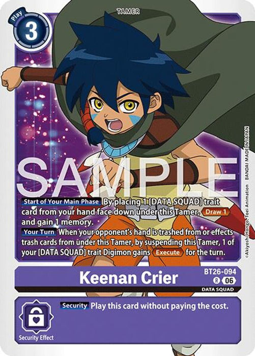 Keenan Crier (#BT26-094 R) (Timeless Bonds) Near Mint Foil