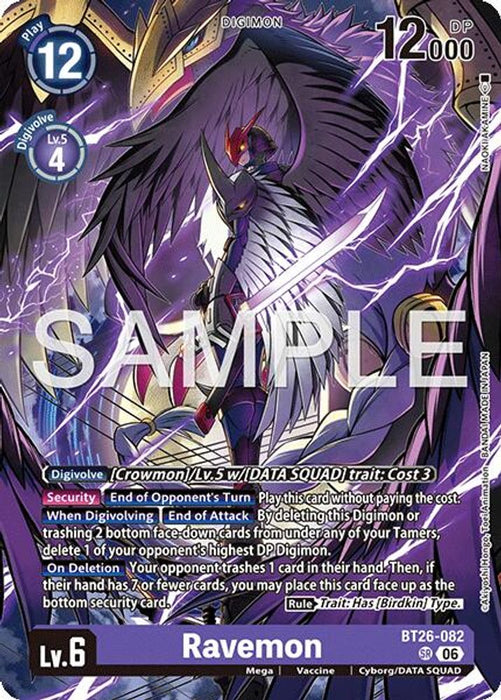 Ravemon (#BT26-082 SR) (Timeless Bonds) Near Mint Foil