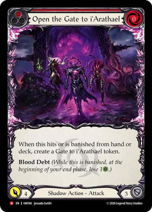 Open the Gate to iArathael (#IAR166) (Usurp the Shadow Throne) Near Mint Rainbow Foil