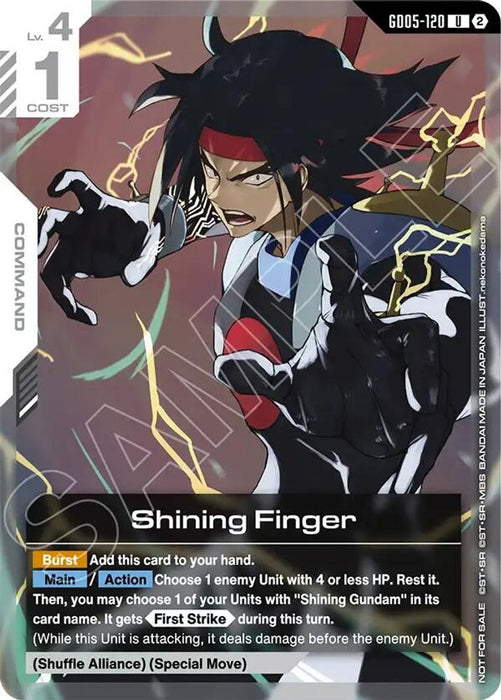 Shining Finger (GD05 Release Event) (#GD05-120) (Gundam Promotional Cards) Near Mint Holofoil