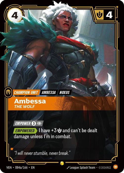 Ambessa, The Wolf (Alternate Art) (#084a/166) (Vendetta) Near Mint Foil