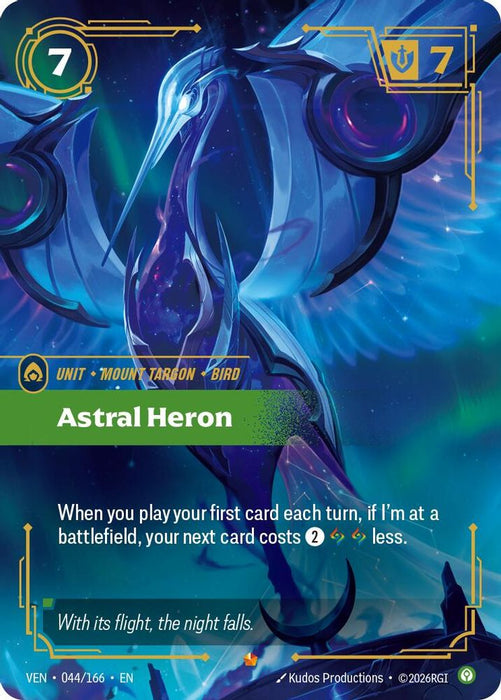 Astral Heron (#044/166) (Vendetta) Near Mint Foil