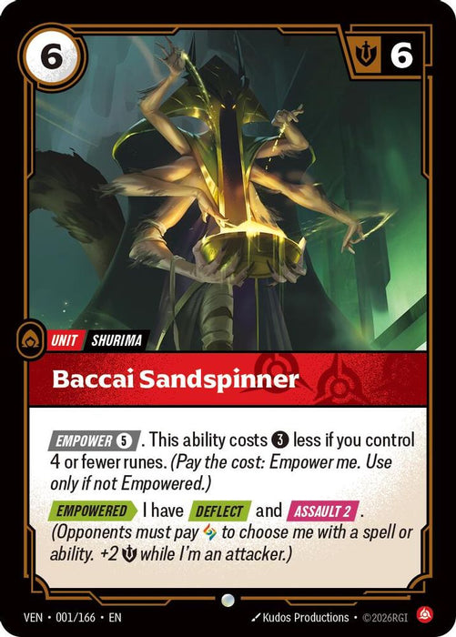 Baccai Sandspinner (#001/166) (Vendetta) Near Mint