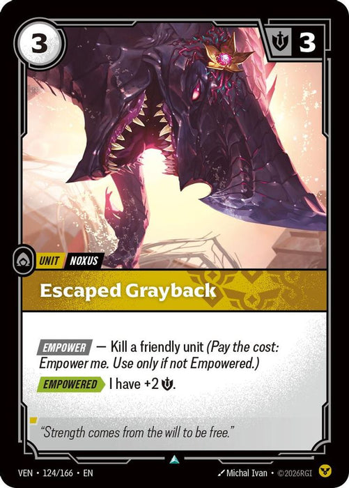 Escaped Grayback (#124/166) (Vendetta) Near Mint