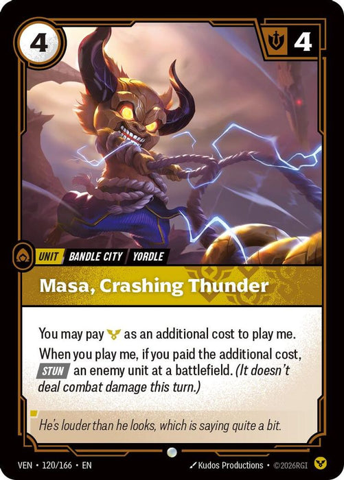 Masa, Crashing Thunder (#120/166) (Vendetta) Near Mint